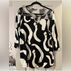 Lynn Richie Silver 3/4 sleeve black and white M